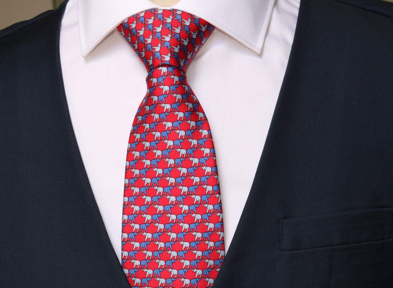 WITZROYS 100% Silk Ties for Men Handmade Neckties with Elephants Printed+Gift box - Image 2
